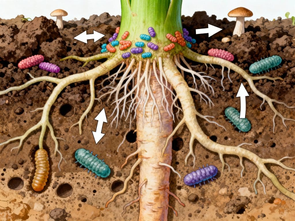 Sistema radicular rizosféricos